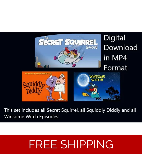 DIGITAL DOWNLOAD - The Secret Squirrel Show (1965) - Complete Collection HQ Studio Prints